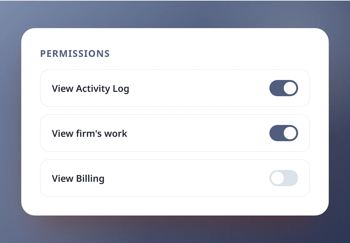 You decide who sees the firm log