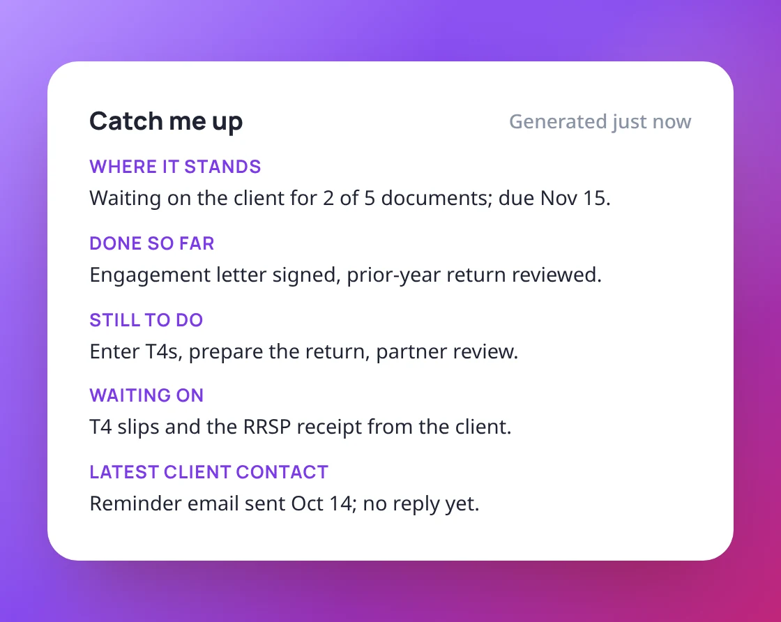 Know where any job stands in seconds