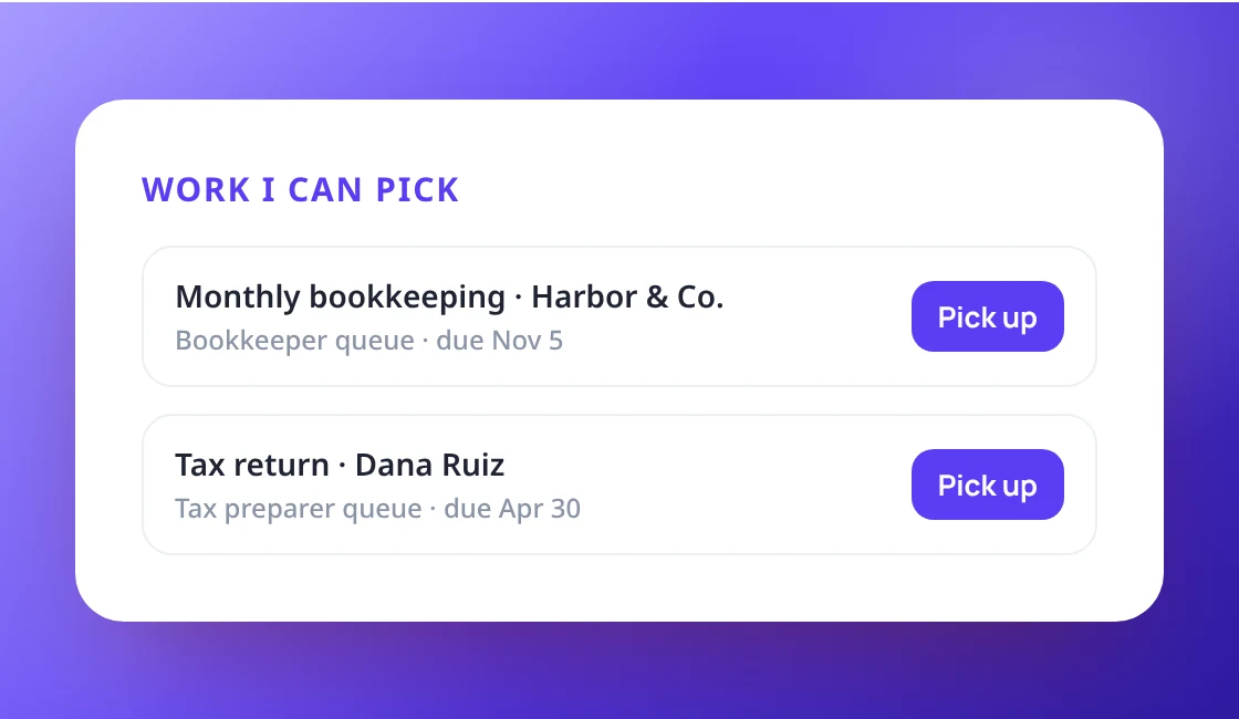 Queue, notifications and inbox in one place