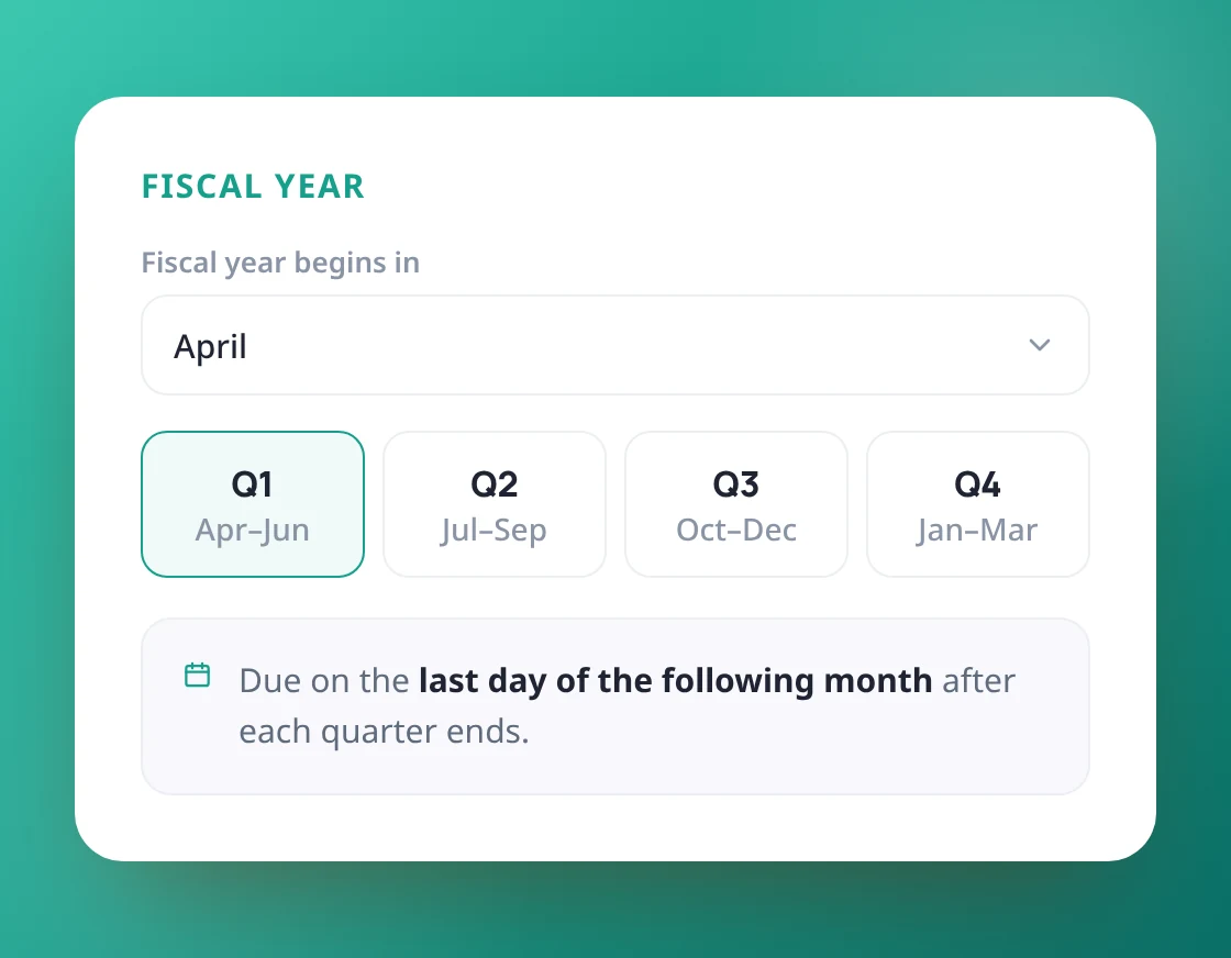 Dates that follow your clients' year