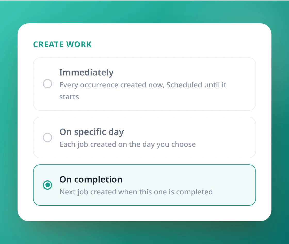 Plan the whole year, or one job at a time
